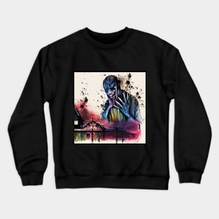 Horror in Watercolor Crewneck Sweatshirt